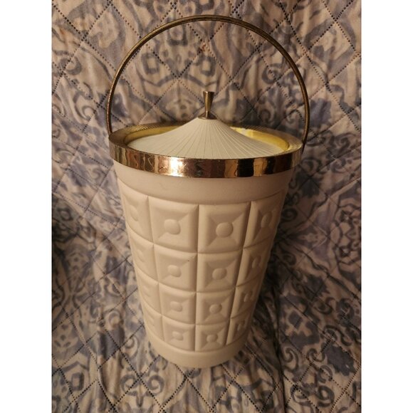 Vintage Lustro Ware 1960s White Ice Bucket - Picture 1 of 5